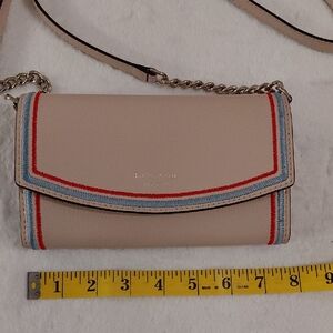 Kate Spade Beige Crossbody Bag with Red and Blue Trim